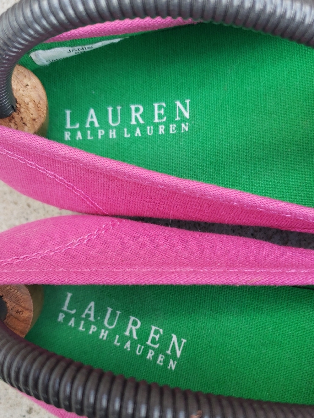 Lauren Ralph Lauren Janis Dragon Fly Embroidered Canvas Loafers Size 8 B Logo - Picture 8 of 15
